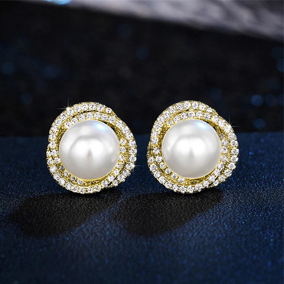 ZAKOL Pearl Stud Earrings