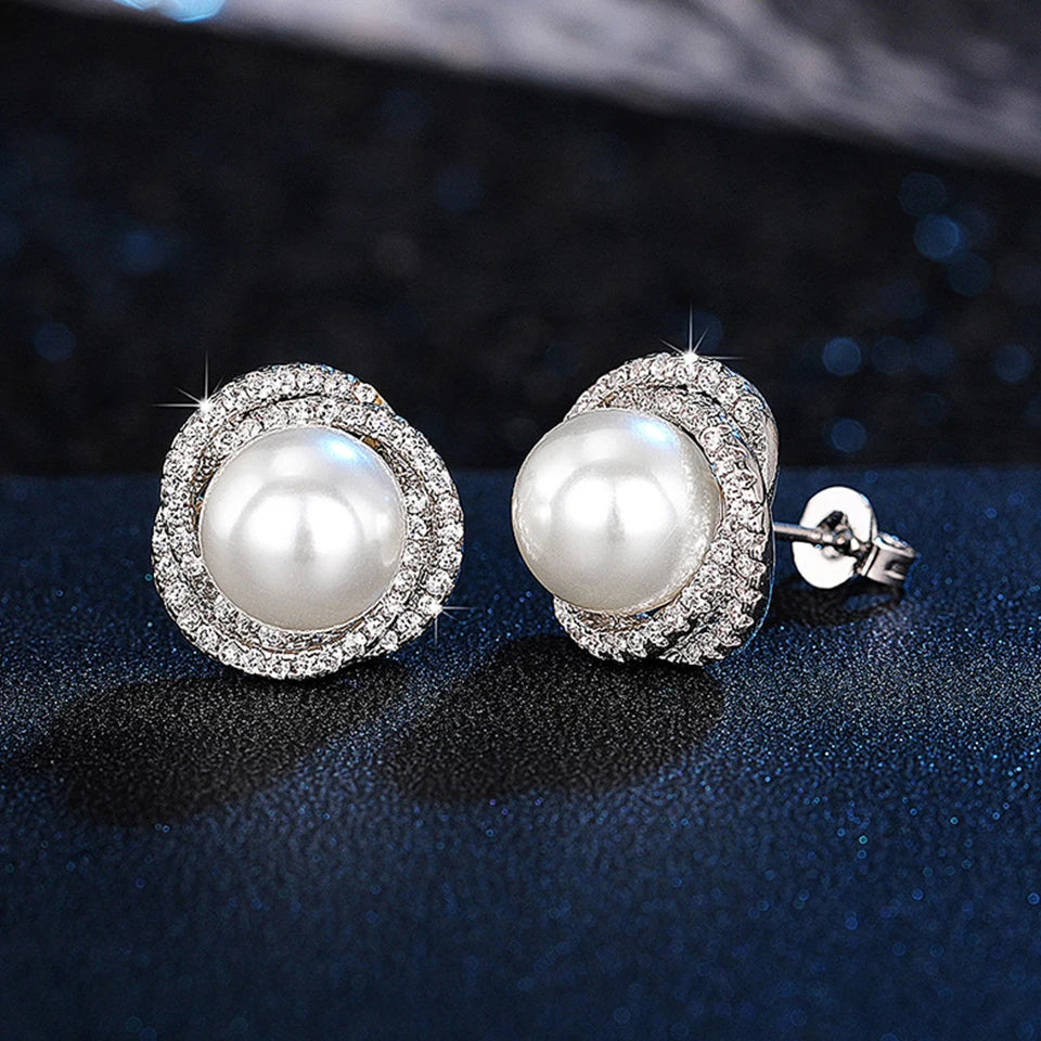 ZAKOL Pearl Stud Earrings