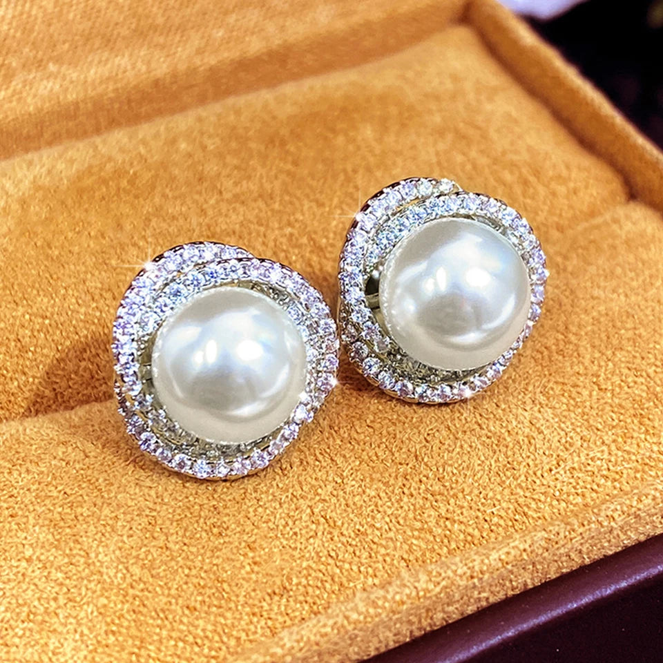 ZAKOL Pearl Stud Earrings