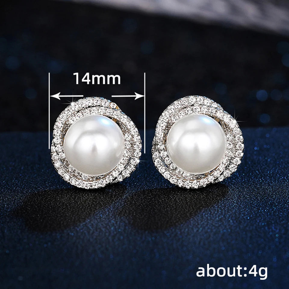 ZAKOL Pearl Stud Earrings