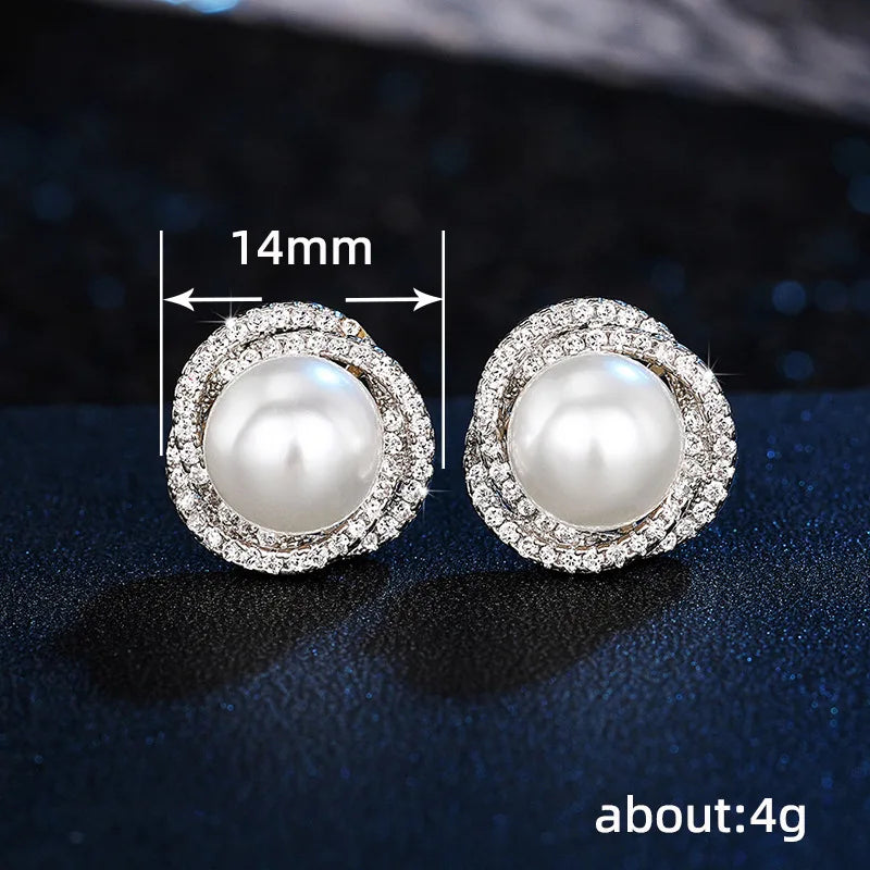 ZAKOL Pearl Stud Earrings