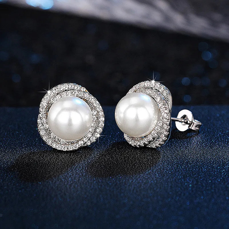 ZAKOL Pearl Stud Earrings